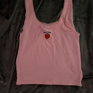 Pink Don’t Touch Cropped Tank Top